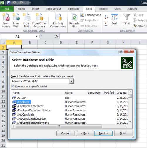 SQL excel connectivity1.3