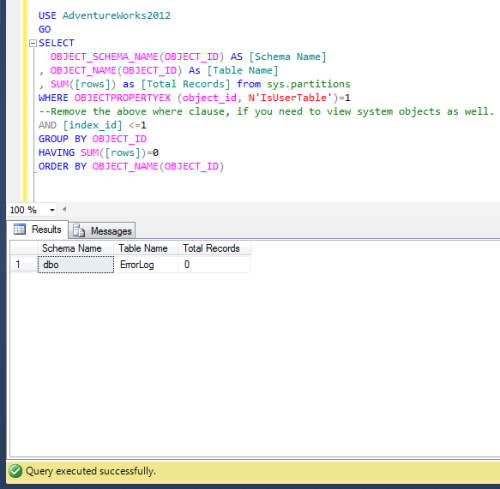 SQL SERVER – How to find list of tables having no records | SQL Server ...