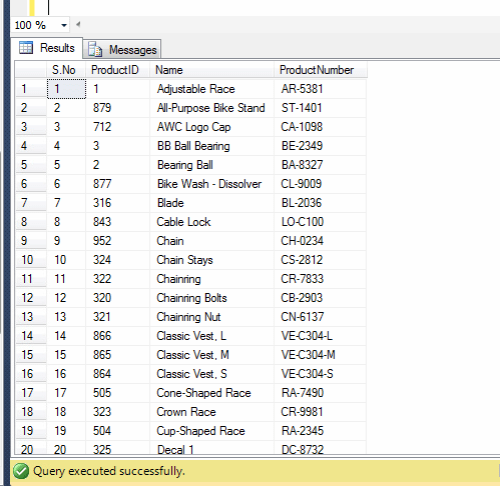 serial number using sequence.1.1