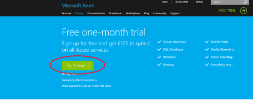 Free tial account of Azure.1.1
