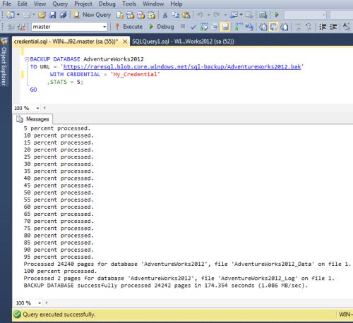 How to  take backup to URL.1.1
