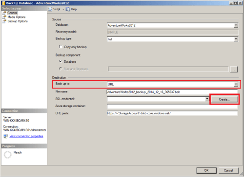 SQL Server Back to Azure using SSMS.1.3