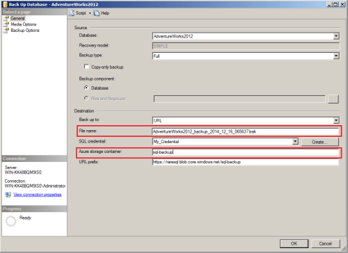 SQL Server Back to Azure using SSMS.1.5