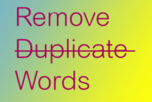 Remove-Duplicate-Words