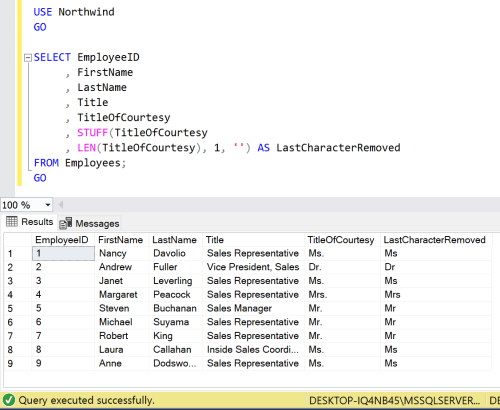 SQL SERVER 2022 – Multiple ways to remove the last character in a ...