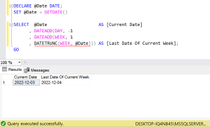 SQL Server 2022 – TSQL – How to get previous, current and last week ...