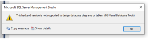 SQL Server – Fix – Error – This backend version is not supported to ...